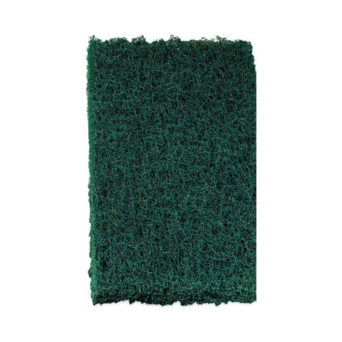 Image of Scotch-Brite® 223-10 Heavy-Duty Scouring Pad, 3.8 x 6, Green, 10/Carton