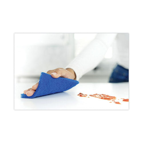 Image of Scotch-Brite® 623-10 Non-Scratch Scour Pads, 3 x 6, Blue, 10/Carton