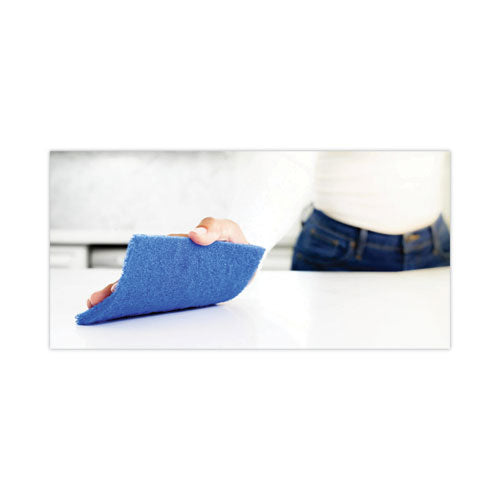 Image of Scotch-Brite® 623-10 Non-Scratch Scour Pads, 3 x 6, Blue, 10/Carton