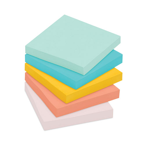 Image of Post-it® Notes 654-18APCP Original Pads in Beachside Cafe Collection Colors, Cabinet Pack, 3" x 3", 100 Sheets/Pad, 18 Pads/Pack