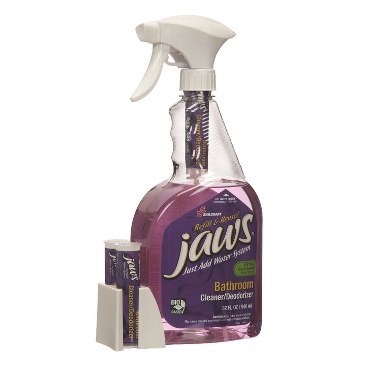 Image of SKILCRAFT® JAWS® Just Add Water System Cleaning Kit, Bathroom Cleaner/Deodorizer