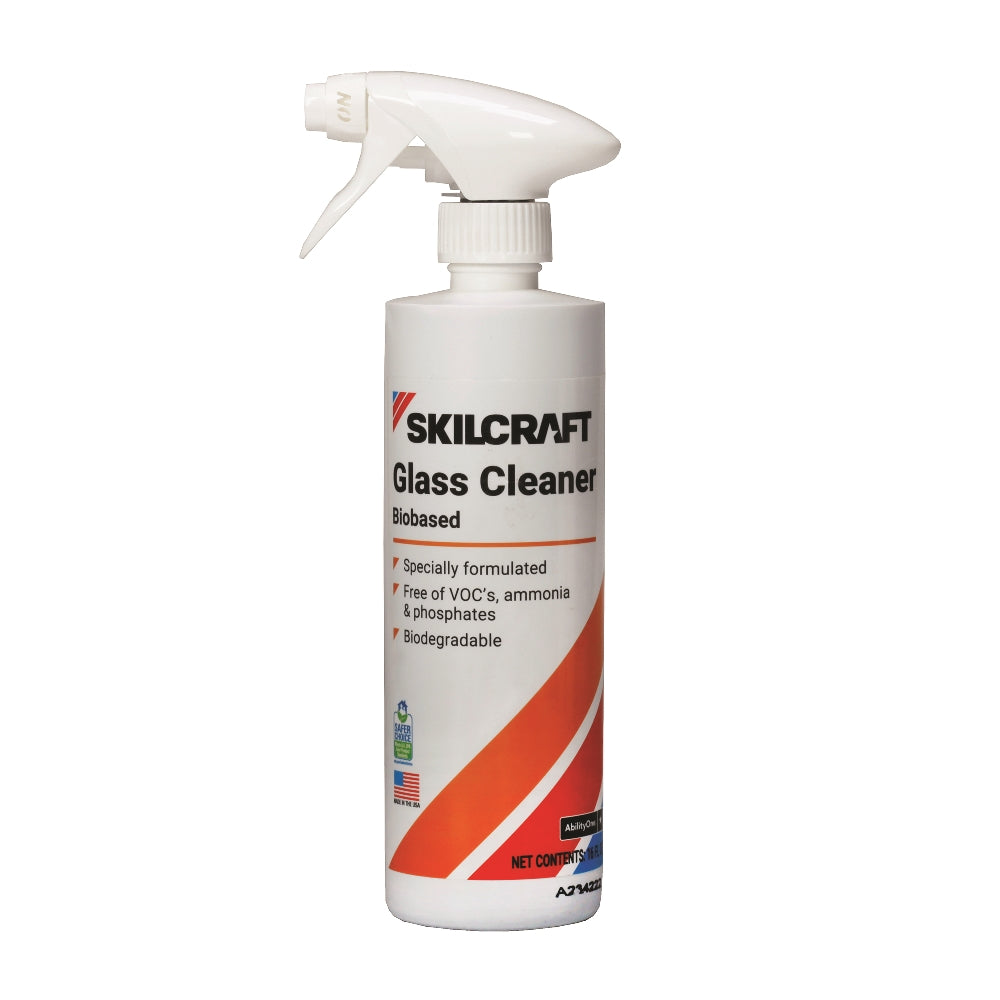 Image of SKILCRAFT® Biobased Glass Cleaner, Ready-To-Use, 16 oz. Pump-spray Bottle, 1 Each
