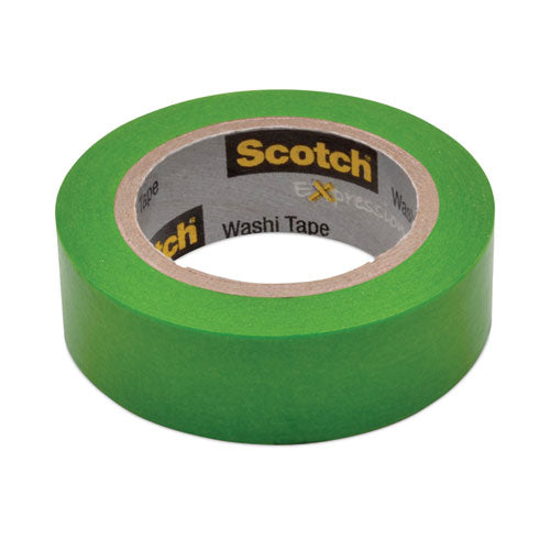 Image of Scotch® 200590 Expressions Washi Tape, 1.25" Core, 0.59" X 32.75 Ft, Green