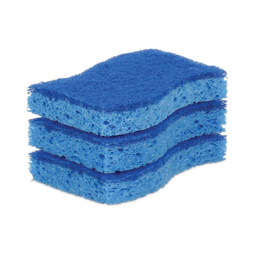 Image of Scotch-Brite® MP-3-8-D Non-Scratch Multi-Purpose Scrub Sponge, 4.4 X 2.6, 0.8" Thick, Blue, 3/pack