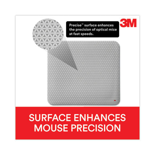 Image of 3M MP114-BSD1 Precise Battery-Saving Mouse Pad with Nonskid Back, 9 x 8, Bitmap Design