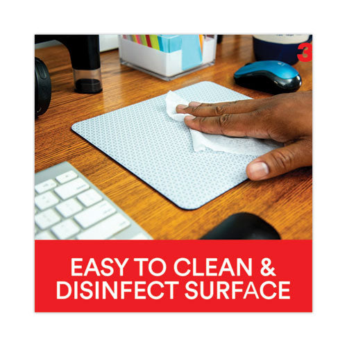 Image of 3M MP200PS Precise Battery-Saving Mouse Pad with Nonskid Repositionable Adhesive Back, 8.5 x 7, Bitmap Design