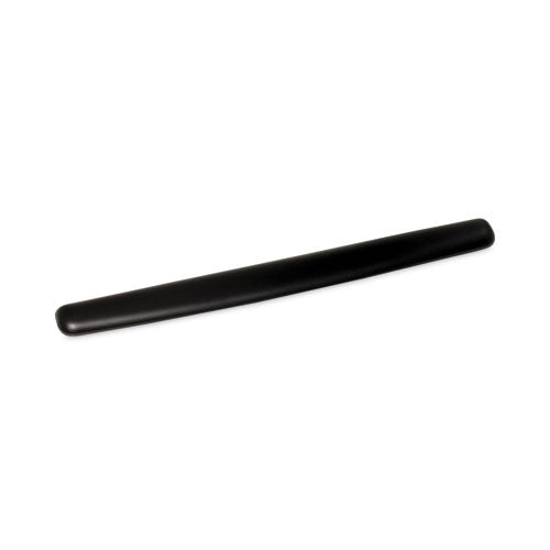 Image of 3M MMMWR340LE Antimicrobial Gel Thin Keyboard Wrist Rest, Extended Length, 25 x 2.5, Black