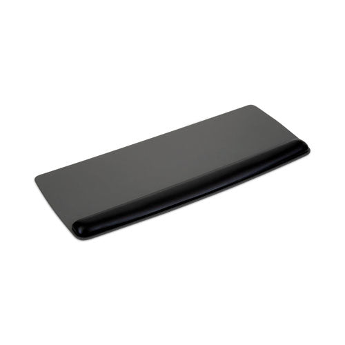 Image of 3M WR422LE Antimicrobial Gel Mouse Pad/Keyboard Wrist Rest Platform, 25.5 x 10.6, Black/Silver