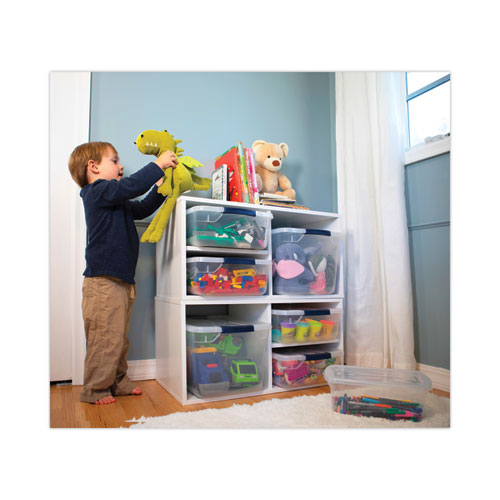 Image of Rubbermaid® RMCC300014 Clever Store Basic Latch-Lid Container, 7.5 gal, 13.37" x 18.75" x 10.5", Clear