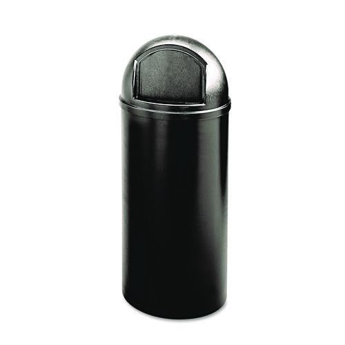 Image of Rubbermaid® Commercial FG817088BLA Marshal Classic Container, 25 gal, Plastic, Black