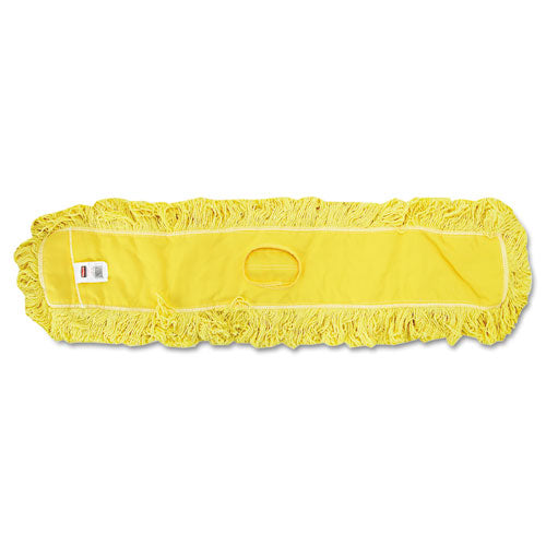 Image of Rubbermaid® Commercial FGJ15700YL00 Trapper Commercial Dust Mop, Looped-End Launderable, 5" X 48", Yellow