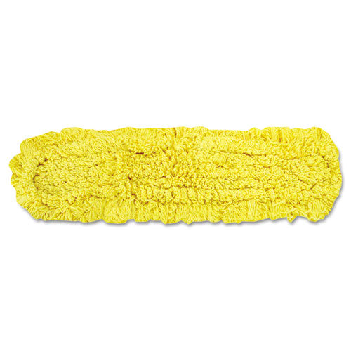 Image of Rubbermaid® Commercial FGJ15700YL00 Trapper Commercial Dust Mop, Looped-End Launderable, 5" X 48", Yellow