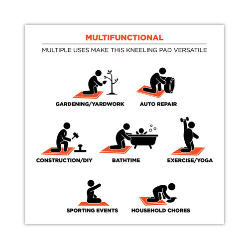 Image of ergodyne® 18380 ProFlex 380 Standard Foam Kneeling Pad, 1", Medium, Black