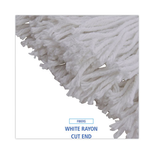 Image of Boardwalk® BWK232R Mop Head, Premium Standard Head, Rayon Fiber, 32 oz, White, 12/Carton