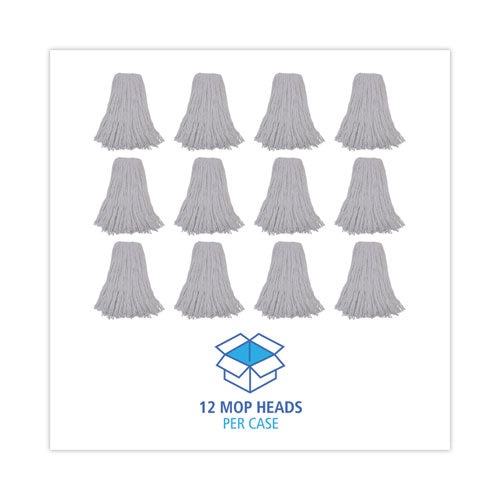Image of Boardwalk® BWK232R Mop Head, Premium Standard Head, Rayon Fiber, 32 oz, White, 12/Carton