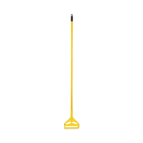 Image of Boardwalk® BWK400MBC Looped End Mop Kit, Medium Blue Cotton/rayon/synthetic Head, 60" Yellow Metal/polypropylene Handle