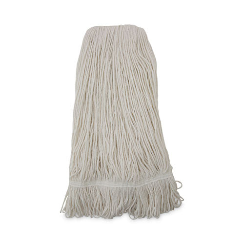 Image of Boardwalk® BWK424RCT Pro Loop Web/Tailband Wet Mop Head, Rayon, 24 oz, White, 12/Carton