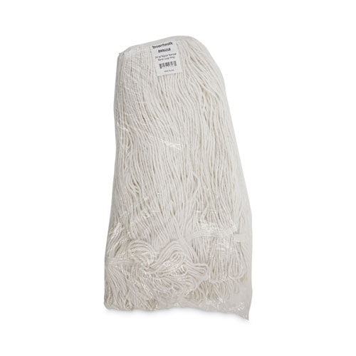Image of Boardwalk® BWK424RCT Pro Loop Web/Tailband Wet Mop Head, Rayon, 24 oz, White, 12/Carton