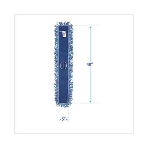 Image of Boardwalk® BWK1148 Dust Mop Head, Cotton/synthetic Blend, 48" X 5", Blue