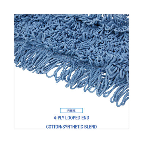 Image of Boardwalk® BWK1148 Dust Mop Head, Cotton/synthetic Blend, 48" X 5", Blue