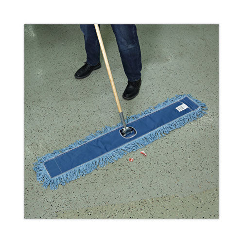 Image of Boardwalk® BWK1148 Dust Mop Head, Cotton/synthetic Blend, 48" X 5", Blue