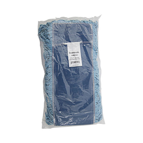 Image of Boardwalk® BWK1148 Dust Mop Head, Cotton/synthetic Blend, 48" X 5", Blue