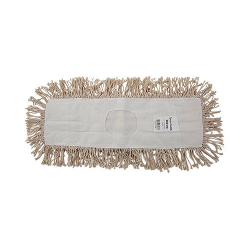 Image of Boardwalk® BWK1318 Industrial Dust Mop Head, Hygrade Cotton, 18 x 5, White