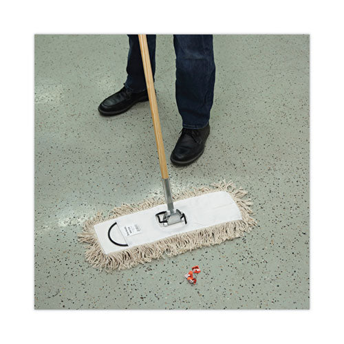 Image of Boardwalk® BWK1318 Industrial Dust Mop Head, Hygrade Cotton, 18 x 5, White