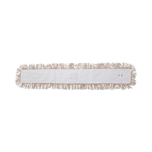 Image of Boardwalk® BWK1348 Industrial Dust Mop Head, Hygrade Cotton, 48 x 5, White