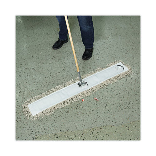 Image of Boardwalk® BWK1348 Industrial Dust Mop Head, Hygrade Cotton, 48 x 5, White