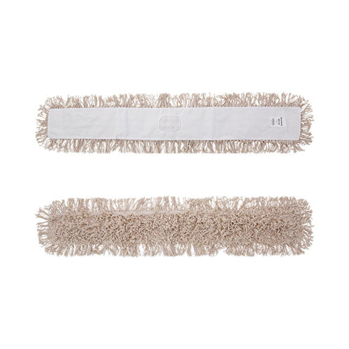 Image of Boardwalk® BWK1348 Industrial Dust Mop Head, Hygrade Cotton, 48 x 5, White