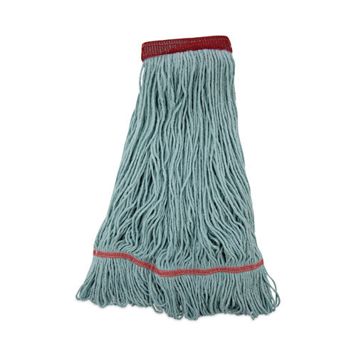 Image of Boardwalk® BWK1400LCT EchoMop with Looped-End Wet Head, Cotton/Rayon/Synthetic, Large, Blue, 12/Carton