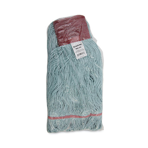 Image of Boardwalk® BWK1400LCT EchoMop with Looped-End Wet Head, Cotton/Rayon/Synthetic, Large, Blue, 12/Carton