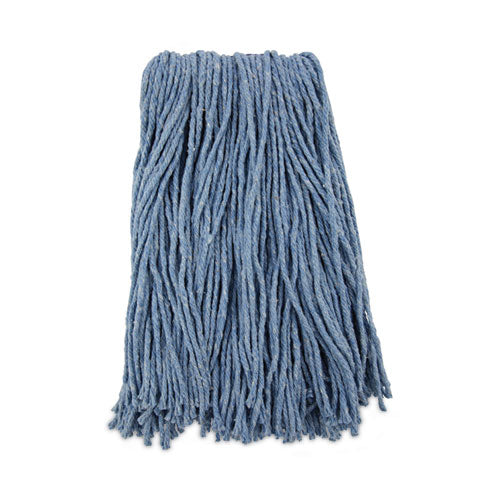 Image of Boardwalk® BWK2016B Mop Head, Standard Head, Cotton/synthetic Fiber, Cut-End, #16., Blue