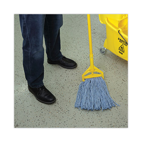 Image of Boardwalk® BWK2016B Mop Head, Standard Head, Cotton/synthetic Fiber, Cut-End, #16., Blue