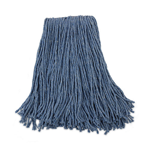 Image of Boardwalk® BWK2020B Mop Head, Standard Head, Cotton/synthetic Fiber, Cut-End, #20, Blue, 12/carton