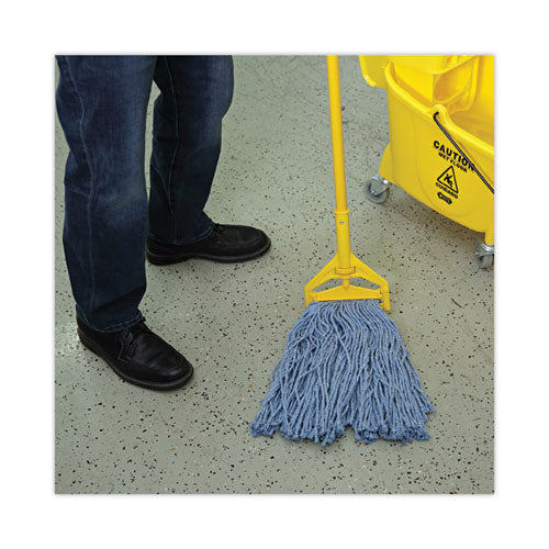 Image of Boardwalk® BWK2020B Mop Head, Standard Head, Cotton/synthetic Fiber, Cut-End, #20, Blue, 12/carton