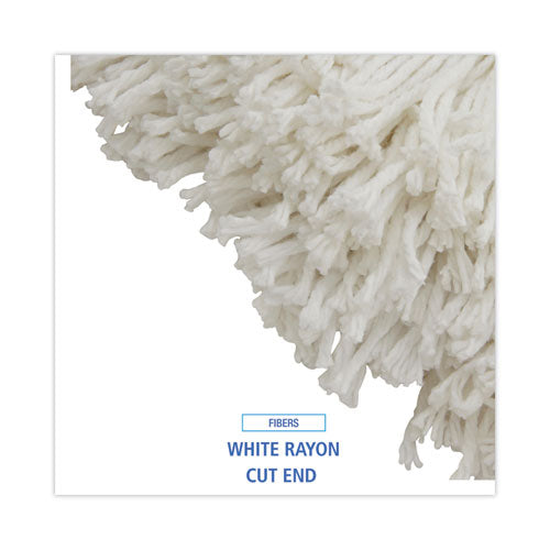 Image of Boardwalk® BWK2032R Cut-End Wet Mop Head, Rayon, #32, White