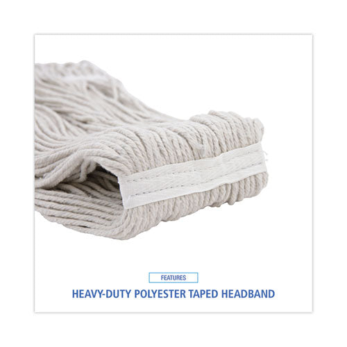 Image of BoardwalkÂ® Pro Loop Web/tailband Wet Mop Head, Cotton, 12/carton