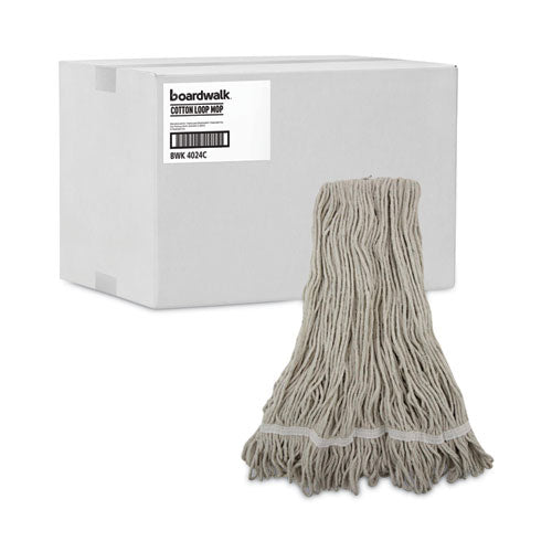 Image of BoardwalkÂ® Pro Loop Web/tailband Wet Mop Head, Cotton, 12/carton