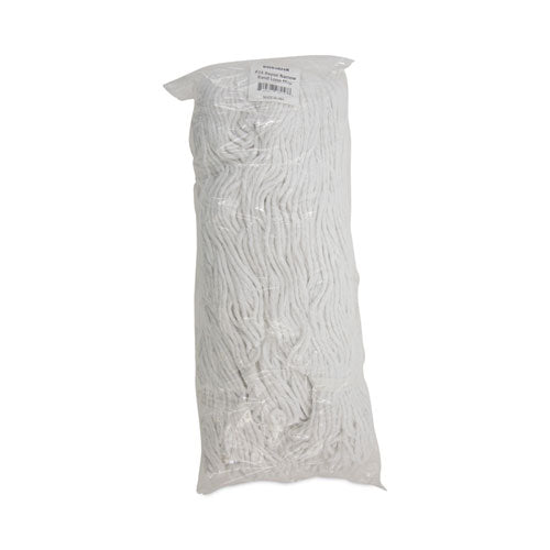 Image of Boardwalk® BWK4024RCT Pro Loop Web/tailband Wet Mop Head, Rayon, #24 Size, White, 12/carton