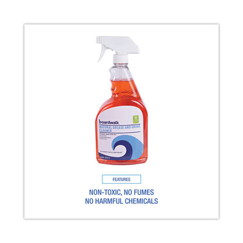 Image of Boardwalk® BWK47612EA Natural Grease and Grime Cleaner, Unscented, 32 oz Spray Bottle