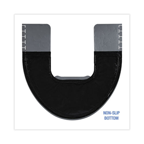 Image of Boardwalk® FCMP000I006M0021430GRY Commode Mat 2.0 Disposable Toilet Floor Mat, U-Shaped, Gray/White Non-Slip Surface, 22" x 22", 6/Carton