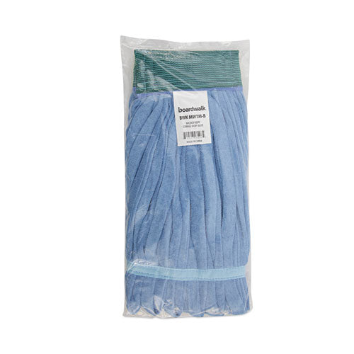 Image of Boardwalk® BWKMWTMB Microfiber Looped-End Wet Mop Head, Medium, Blue