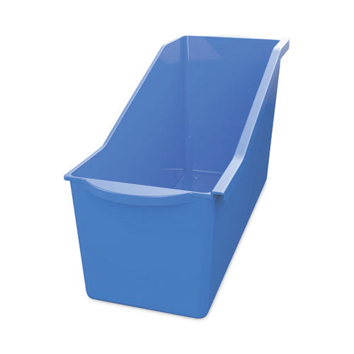 Image of deflecto® Antimicrobial Book Bin, 14.2 x 5.34 x 7.35, Blue