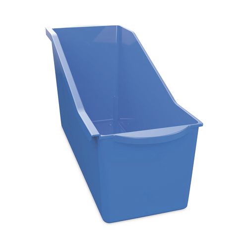 Image of deflecto® Antimicrobial Book Bin, 14.2 x 5.34 x 7.35, Blue