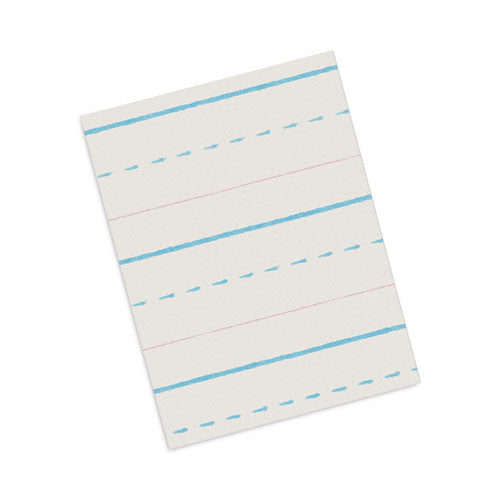 Image of Pacon® PZP2612 Multi-Program Handwriting Paper, 30 lb Bond Weight, 1/2" Long Rule, Two-Sided, 8 x 10.5, 500/Pack