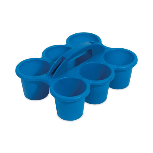 Image of deflecto® 39509BLU Little Artist Antimicrobial Six-Cup Caddy, Blue