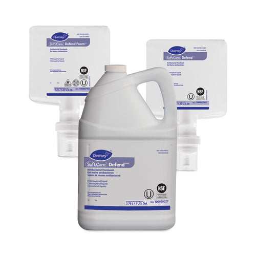 Image of Diversey 100907902 Soft Care Defend Foam Handwash Refill, Fragrance-Free, 1.2 L, 6/Carton
