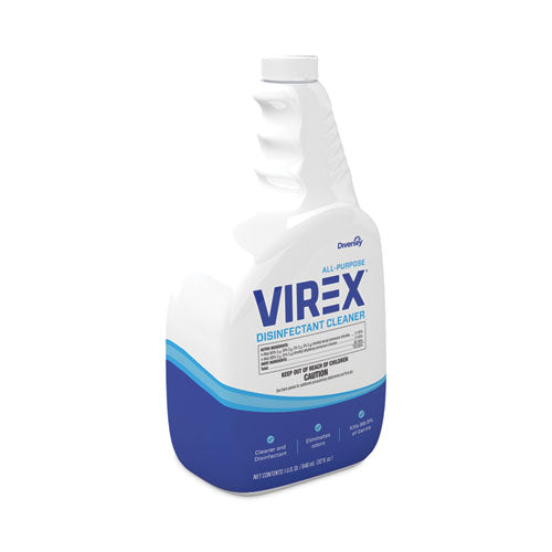 Image of Diversey CBD540540 Virex All-Purpose Disinfectant Cleaner, Lemon Scent, 32 Oz Spray Bottle, 4/carton